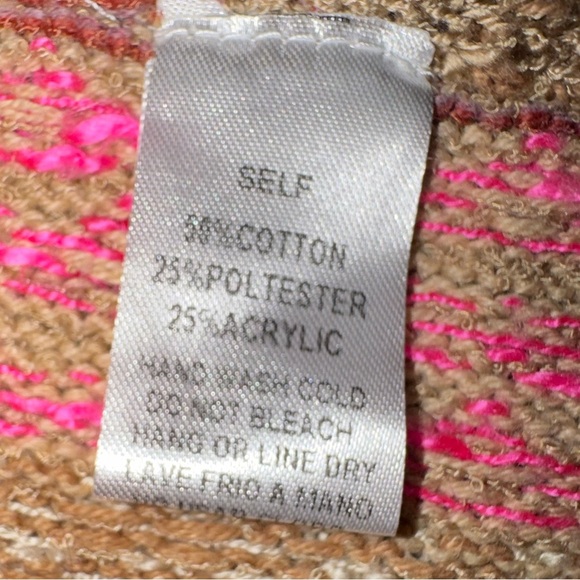 Easel Patchwork Knit Oversized Cropped Top Size Small - Picture 8 of 9